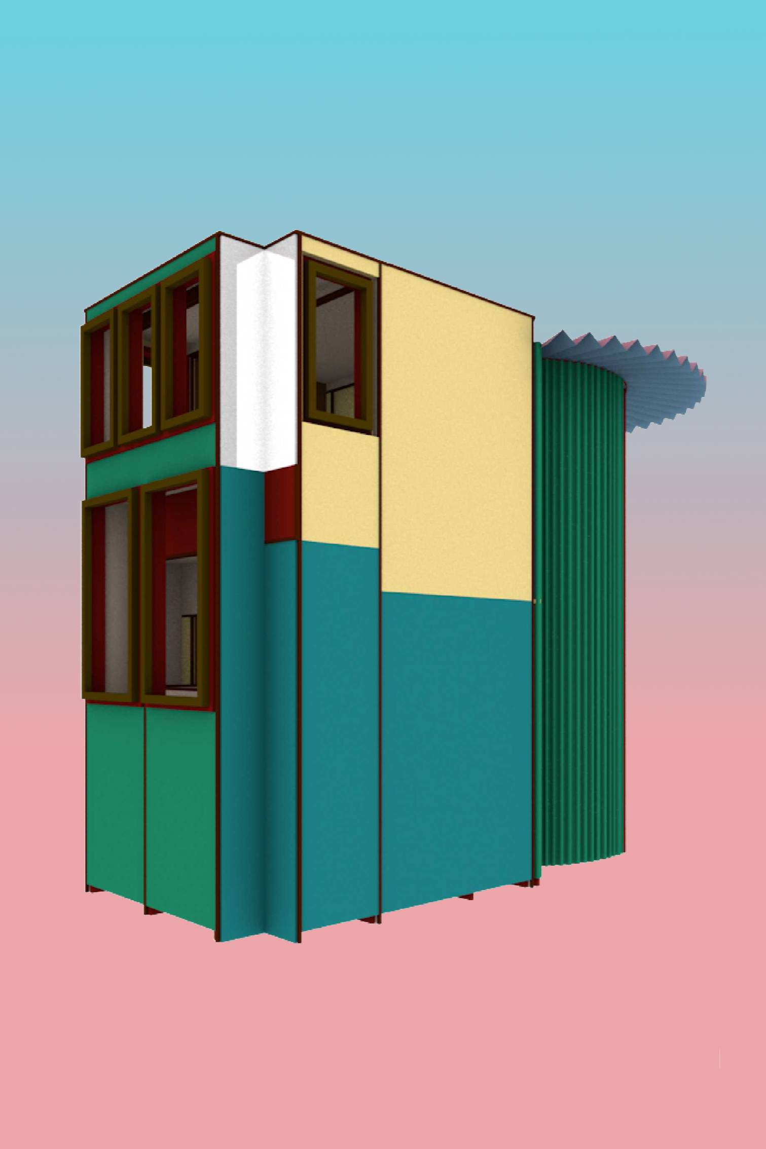Wohnturm Visualisierung